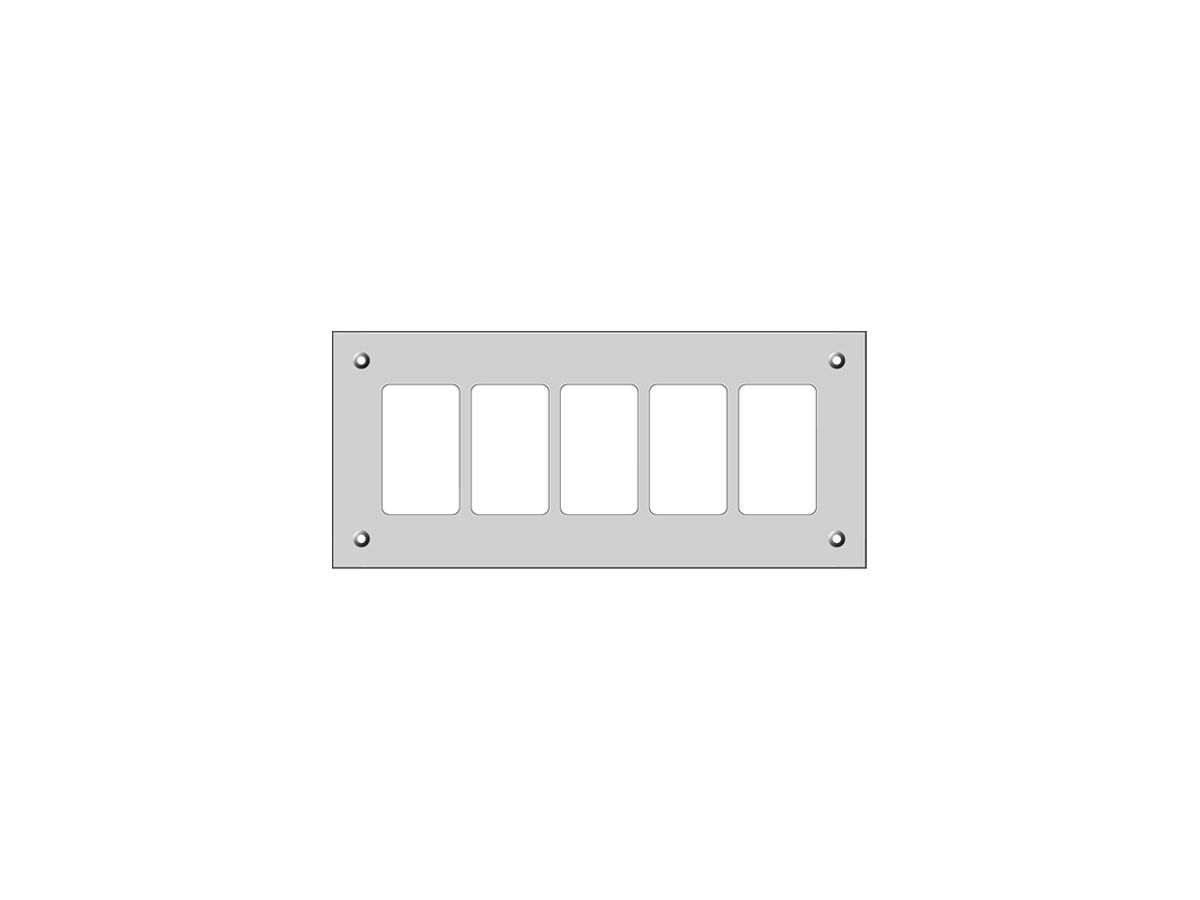 Montageplatte FLF 1×5 Al weiss FH