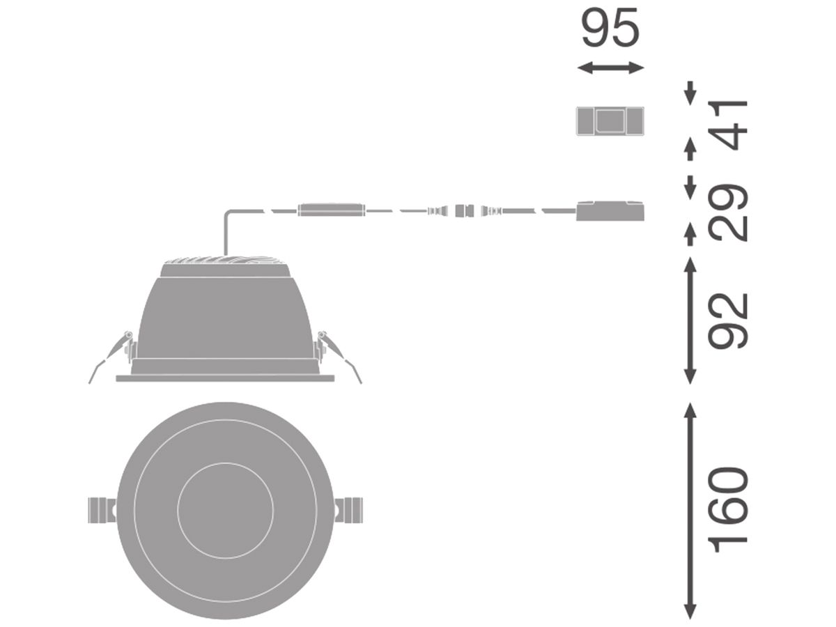 LED-Downlight LEDVANCE DL CMFT 15W 2100lm 4000K IP44 WB Ø160mm ws