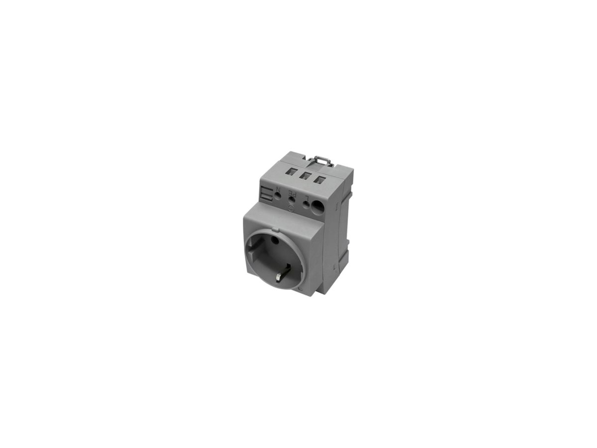 REG-Steckdose Rittal SZ 2506.120 SCHUKO 16A/250VAC grau 2Stk