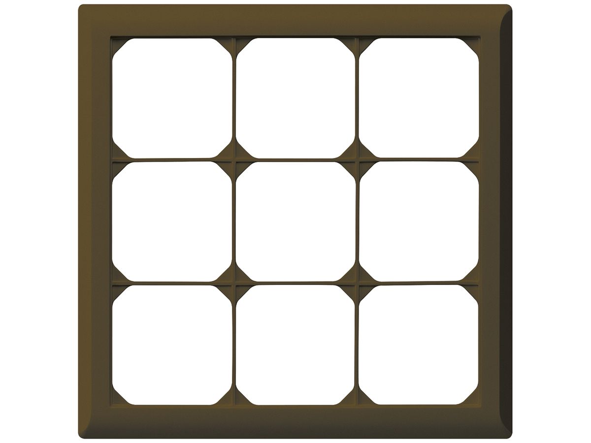 UP-Abdeckrahmen kallysto.line 3×3 braun 212×212mm