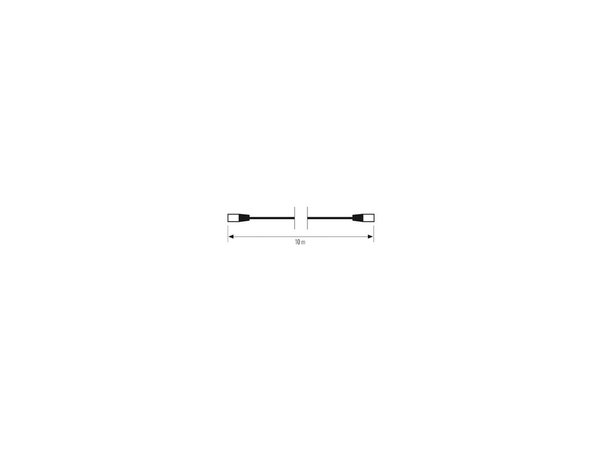 Verbindungskabel ESYLUX SmartDriver-2 RJ10-OPEN END, 10m, 8×weiss