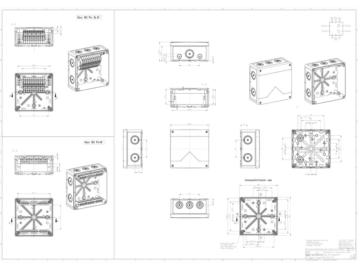 AP-Abzweigdose Spelsberg Abox SL-10² 182×182×90mm IP66 gu
