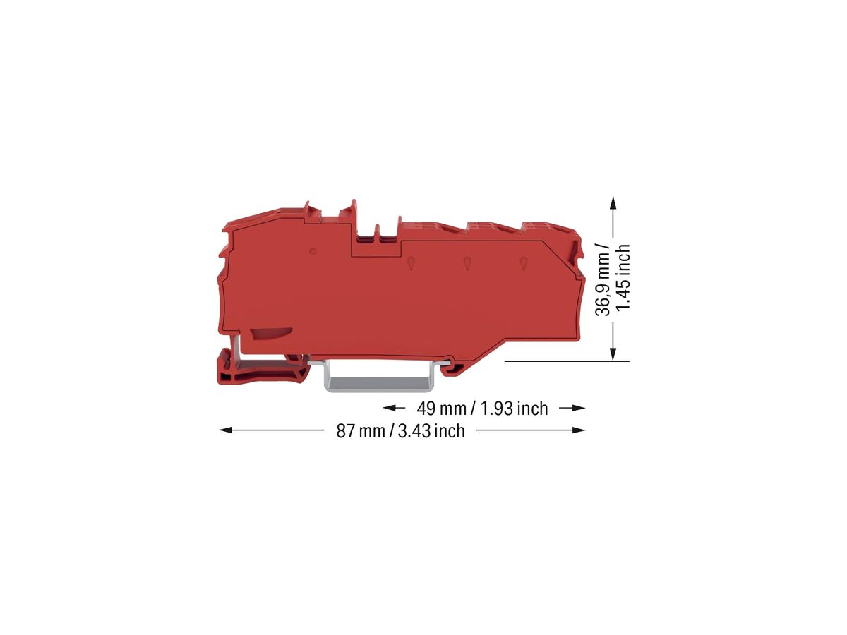 Verteilerblock WAGO TOPJOB S 1P 76A 1×Eing 16mm² 6×Ausg 4mm² rt