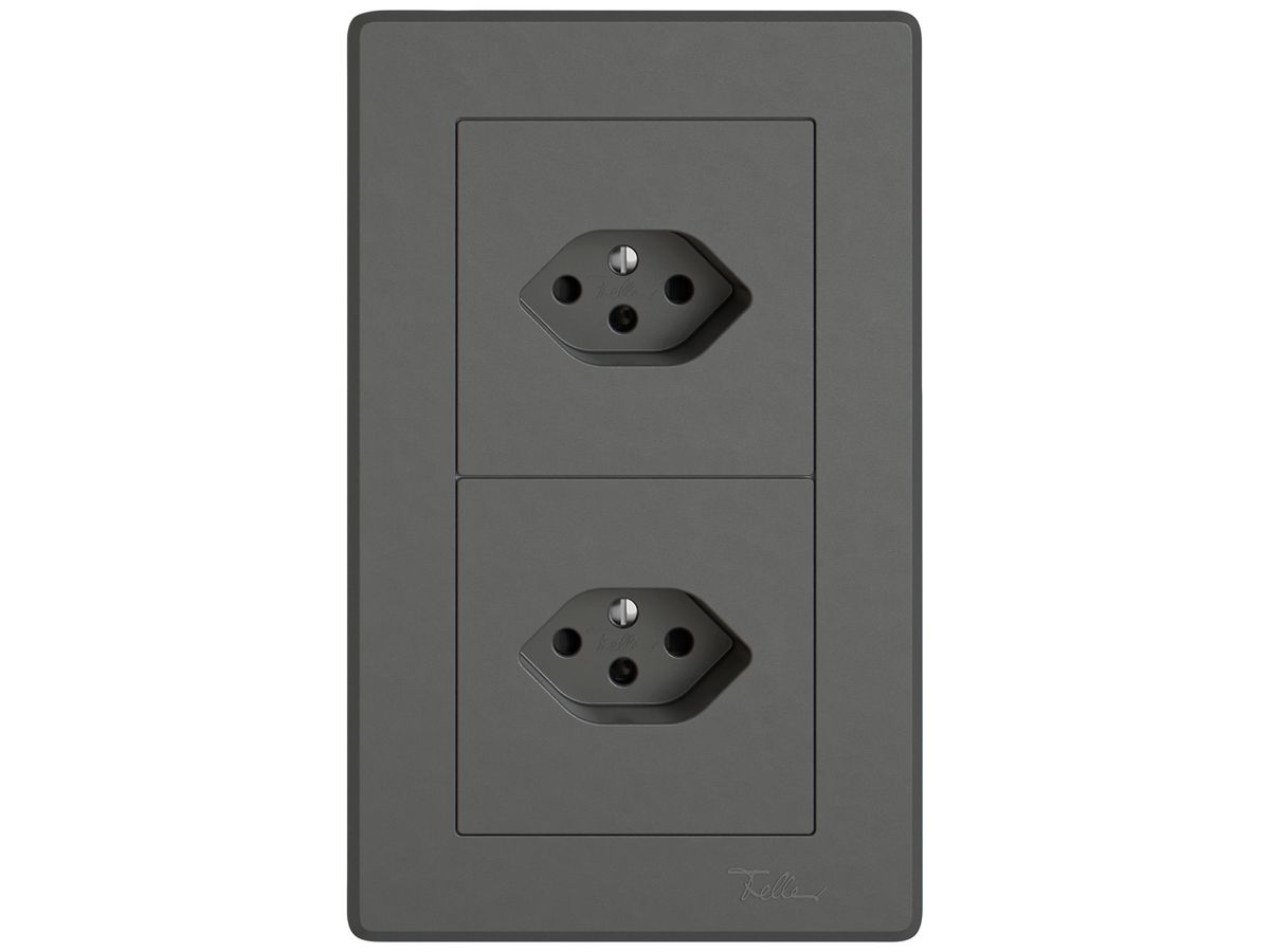 UP-Kombination EDIZIO.liv SNAPFIX® 2×1 156×96mm 1×T13+1×T13 dunkelgrau