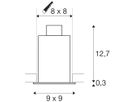 EB-Downlight SLV KADUX, GU10 50W IP20 mattweiss