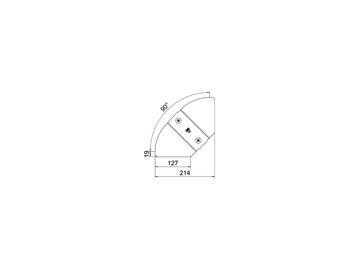 Deckel BET RBD W zu Bogen verstellbar 150mm Stahl bandverzinkt