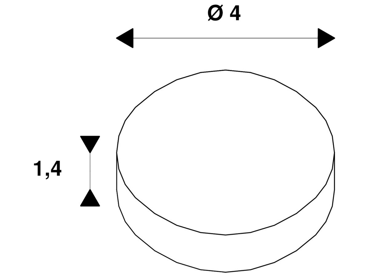 Zierring SLV GRIP M Aluminium Ø40×14mm schwarz