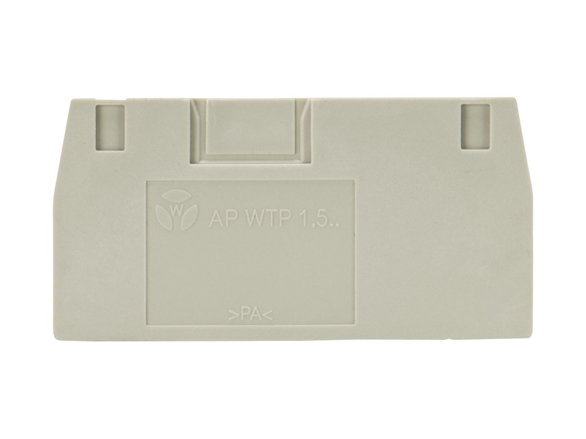 Abschlusswand Wieland AP, für Reihenklemmen WTP 1.5…, 46.1mm, grau