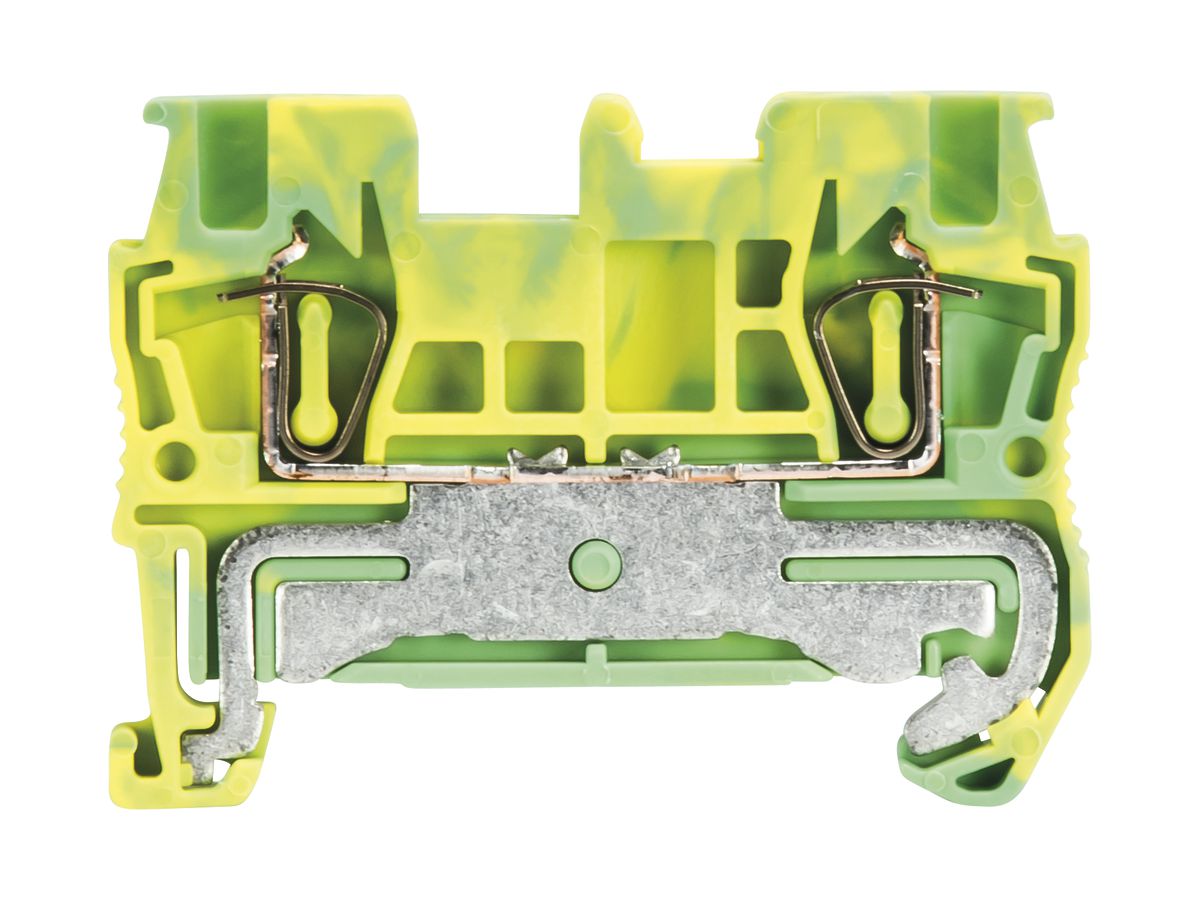 Schutzleiter-Reihenklemme WKF 0.08…1.5mm² 2×Federz.1 Etage Hutschiene TH35 gn/gb