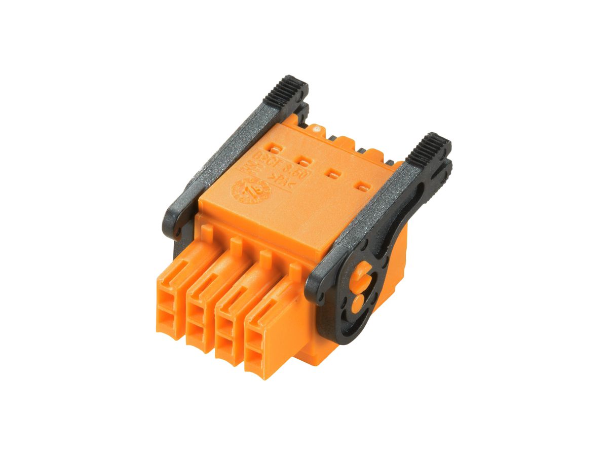 Buchsenstecker Weidmüller B2CF Löseriegel 3.5mm 4L verzinnt orange