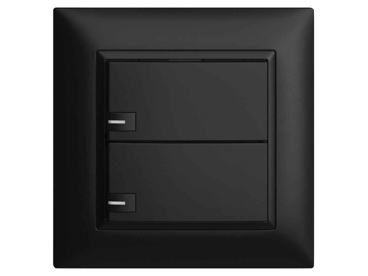 UP-KNX-Taster RGB EDUE FMI, 250mW, m.RGB-LED, 2×Taste, 1×Tastenb., sz