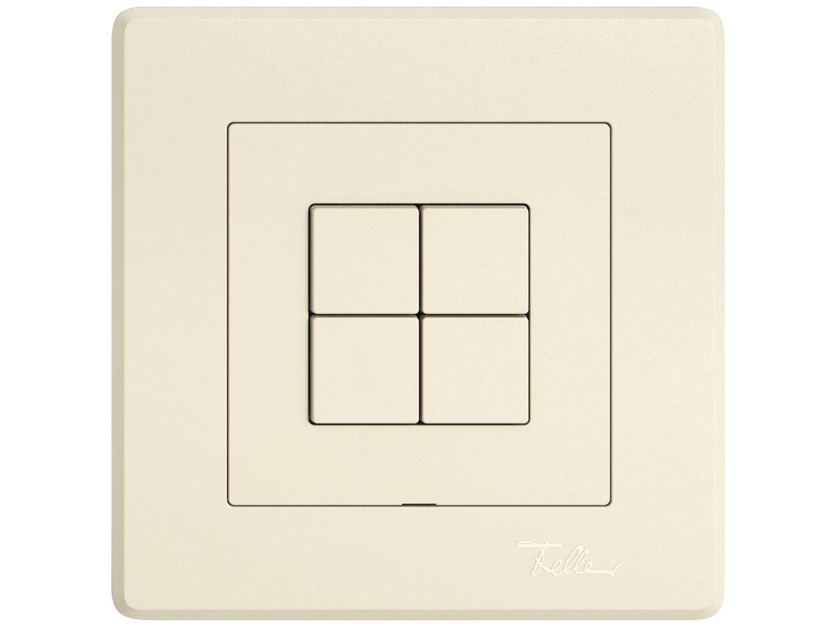 UP-Abdeckset EDIZIO.liv KNX/Wiser SNAPFIX® Schalter/Taster f.4 Tasten cr