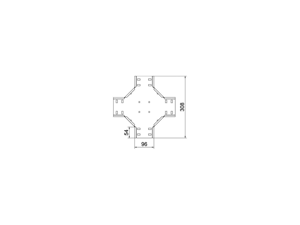 Kreuzstück BET RK 35×100mm Stahl feuerverzinkt