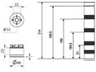 Signalsäule WERMA KS40 Design BWM, 24VAC/DC, grün/gelb/rot