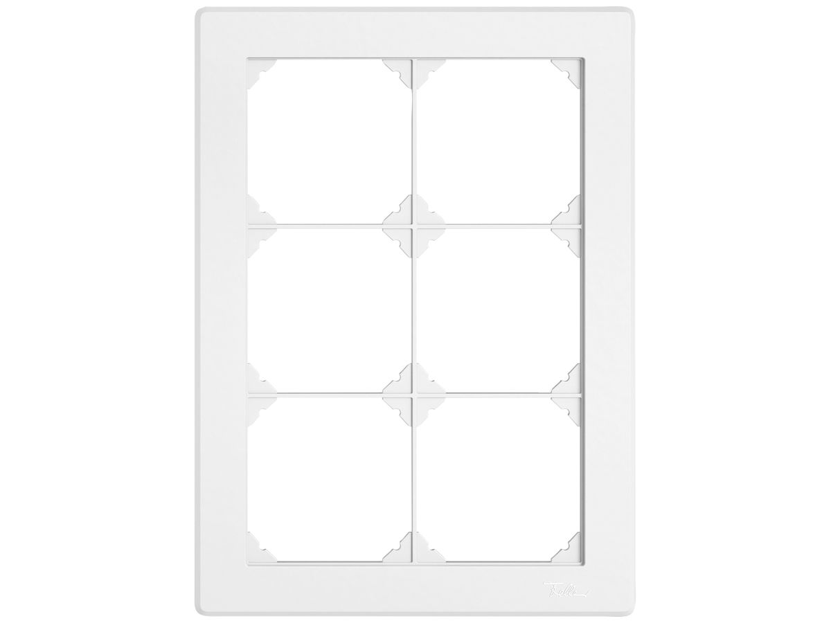 UP-Kopfzeile EDIZIO.liv SNAPFIX® 3×2 für frei wählbare Kombinationen weiss