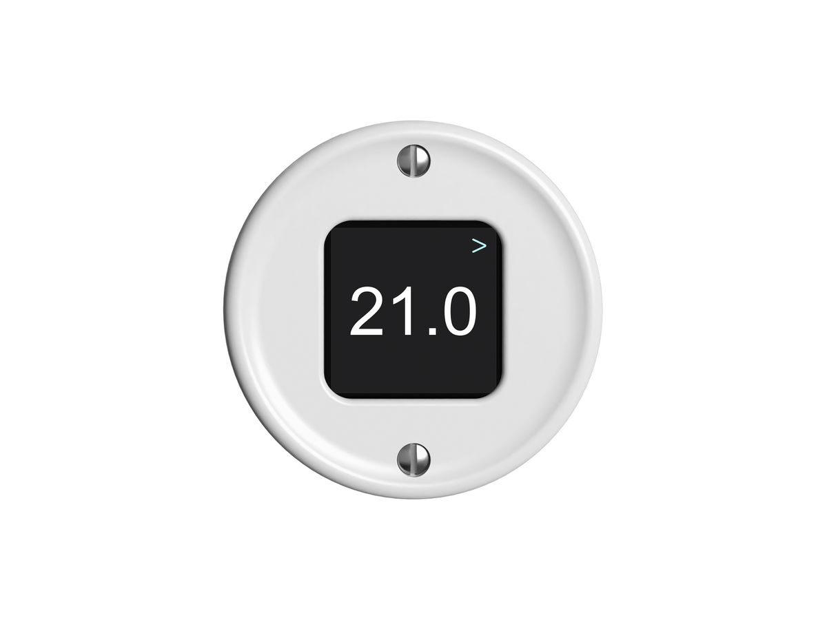 Bedienaufsatz zu Raumtemperatursensor STANDARDdue Wiser SNAPFIX® weiss