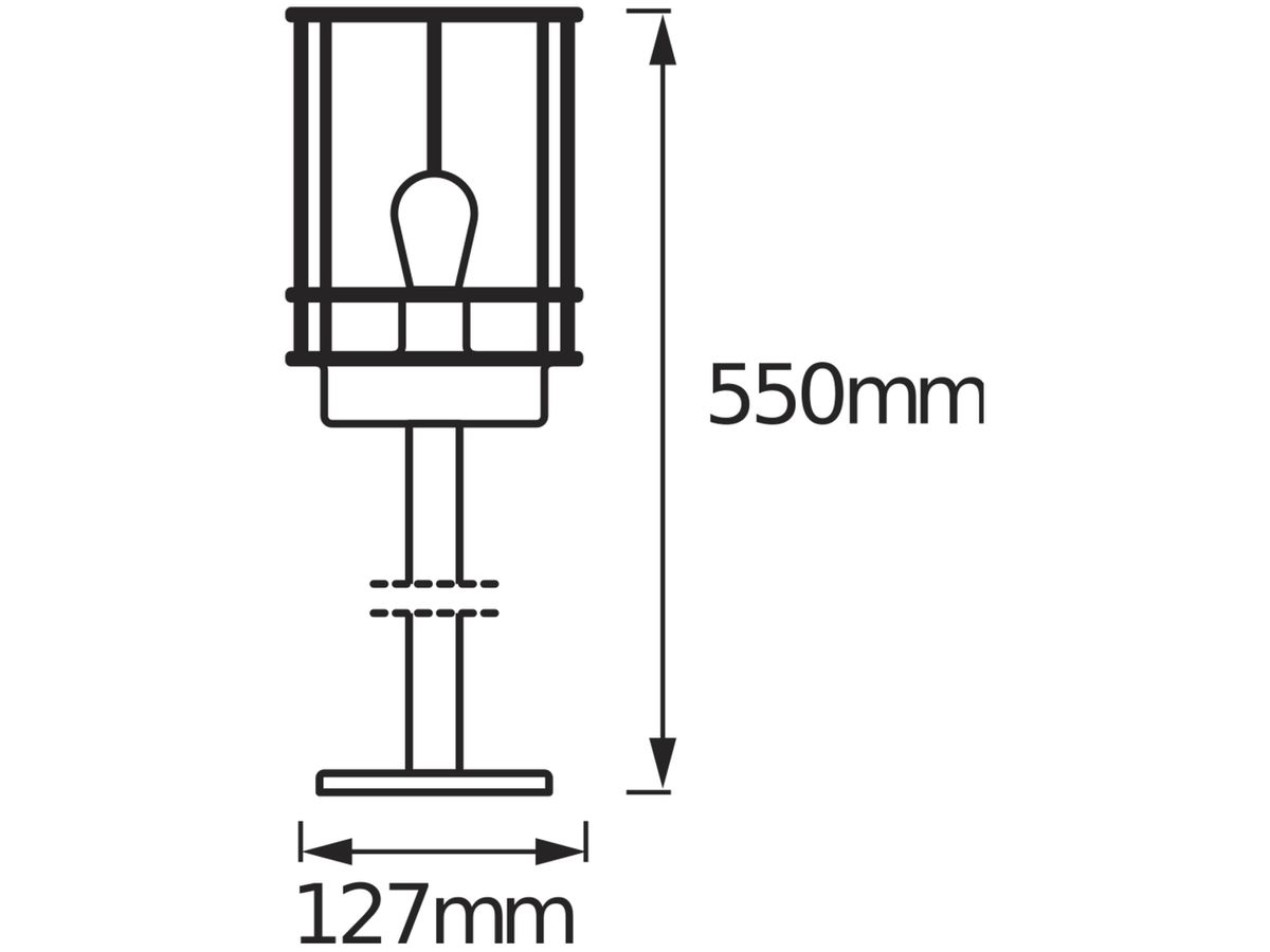 Wegeleuchte LDV ENDURA CLASSIC POST E27 550mm Edelstahl