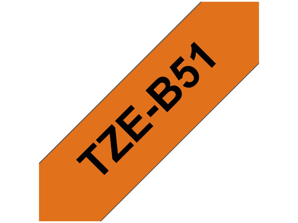 Schriftbandkassette TZe 24mm×5m orange fluoreszierend
