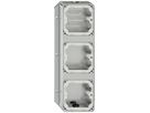 AP-Gehäuse ELEMENT 3-fach 293×111mm 2 Einführungen aluminium