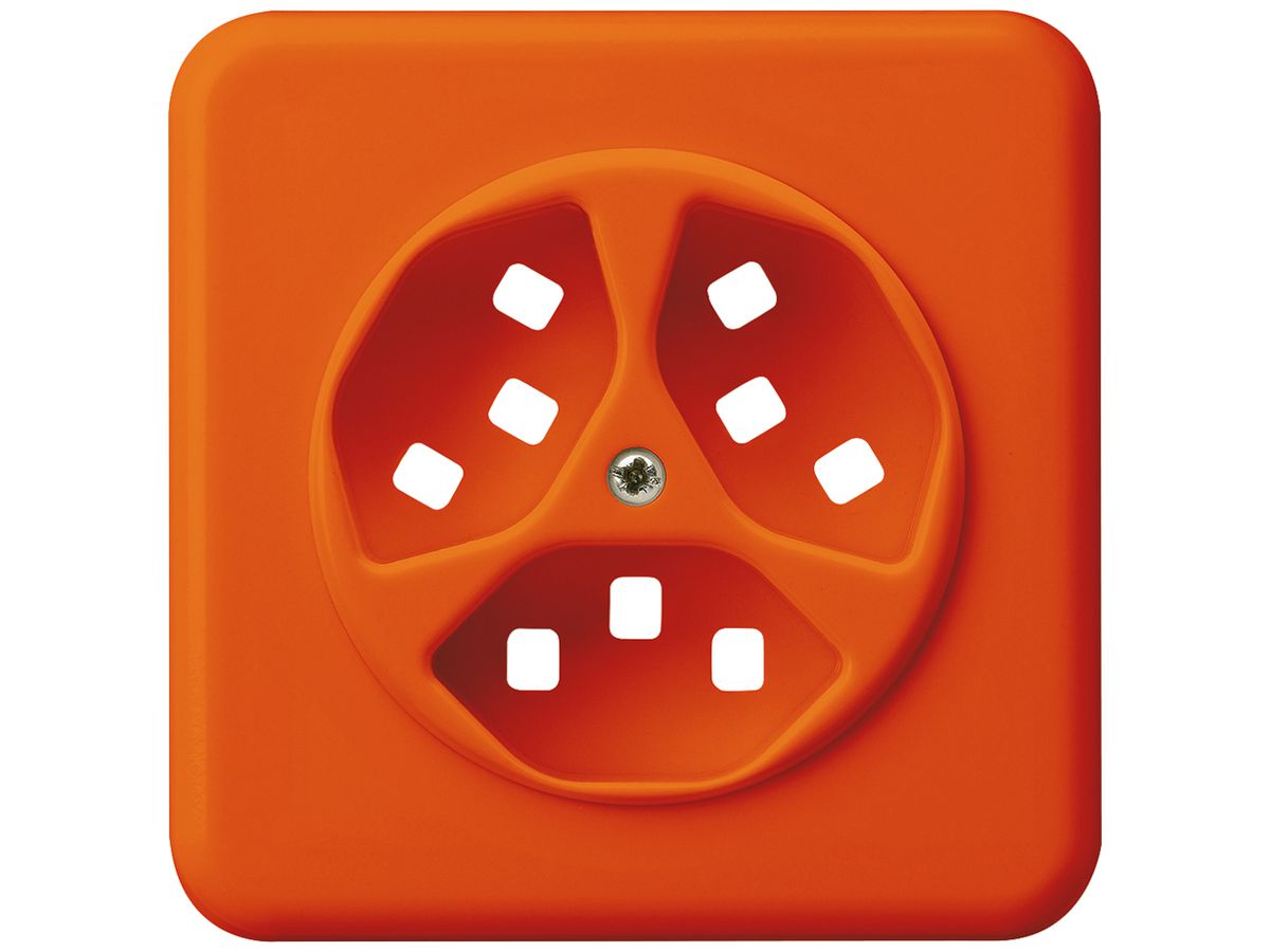UP-Frontset zu Steckdose Hager basico 3×Typ 23 G orange