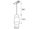 Pendelleuchte SLV PURI 2.0 Tube AD1PH GU10 1×6W DIM Ø55mm weiss