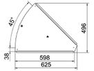 Deckel BET RBD 45° 600×625mm Stahl bandverzinkt