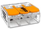 Verbindungsklemme WAGO 221 3×0.5…6mm² Hebel 32A 450V orange transparent