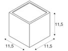 Wandleuchte SLV SITRA CUBE, 2×GX53 9W IP44 anthrazit