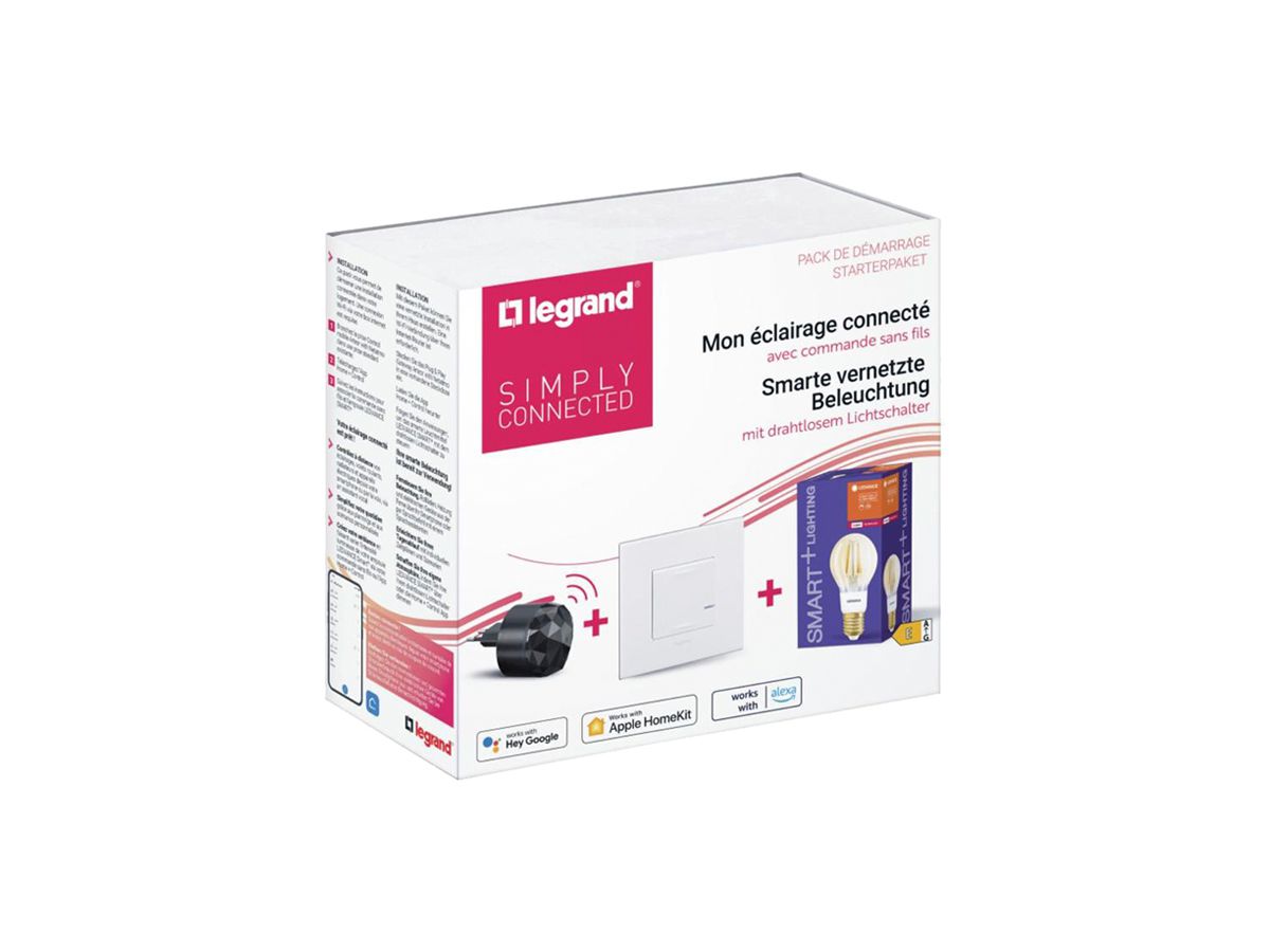 Starterpaket Legrand Arteor with Netatmo 1×Licht 2×3L×2.5mm² 1×LED E27