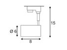 Strahler SLV BIMA, GU10 50W mit 3-Phasen-Adapter IP20 mattweiss