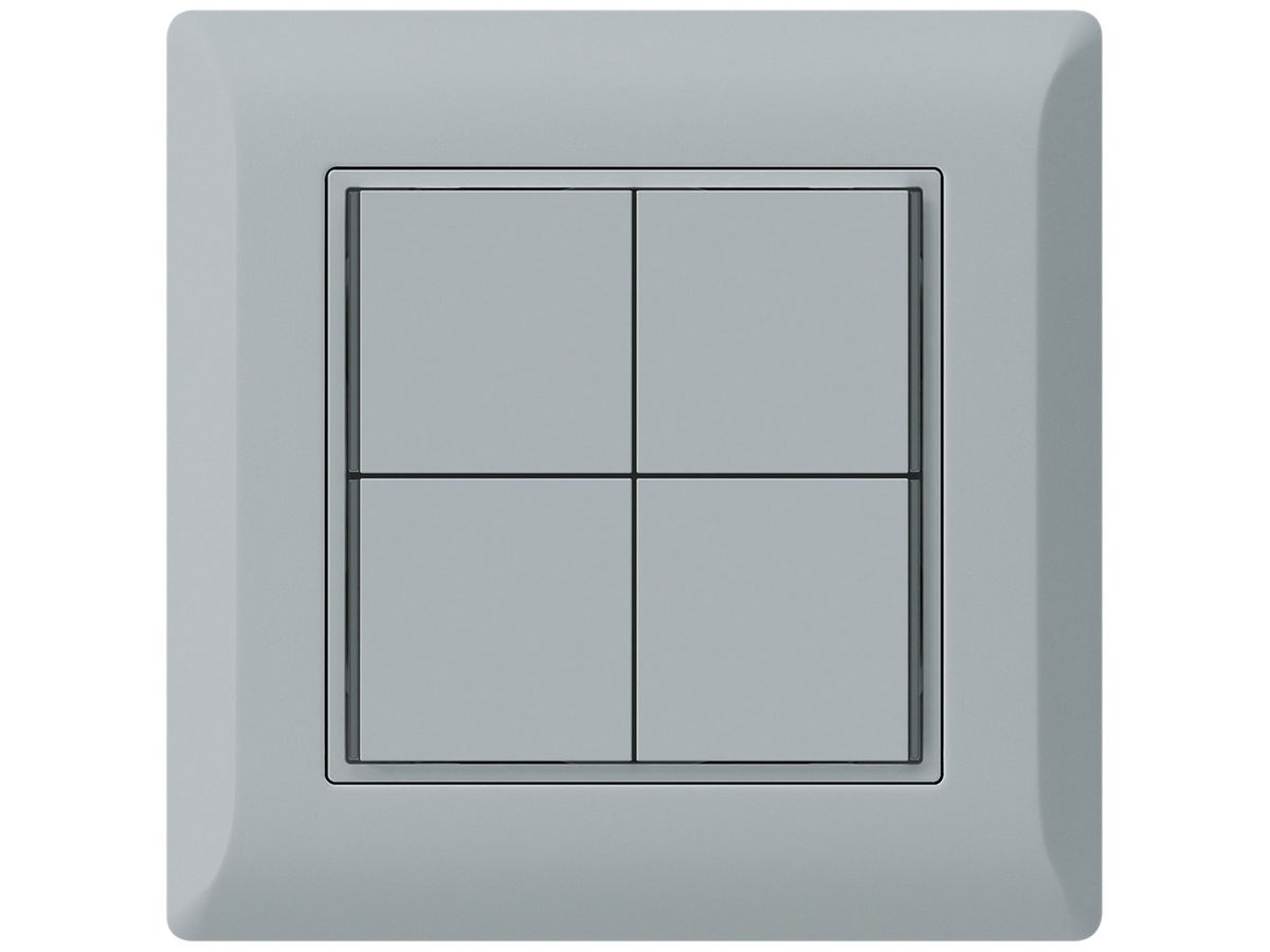UP-Taster KNX KLI 4×Tasten 4×Betätigungspunkte LED grau