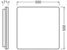 LED-Deckenleuchte LEDVANCE SURFACE FLAT SQ 27W 3780lm 830/840 IP54 DALI DIM ws