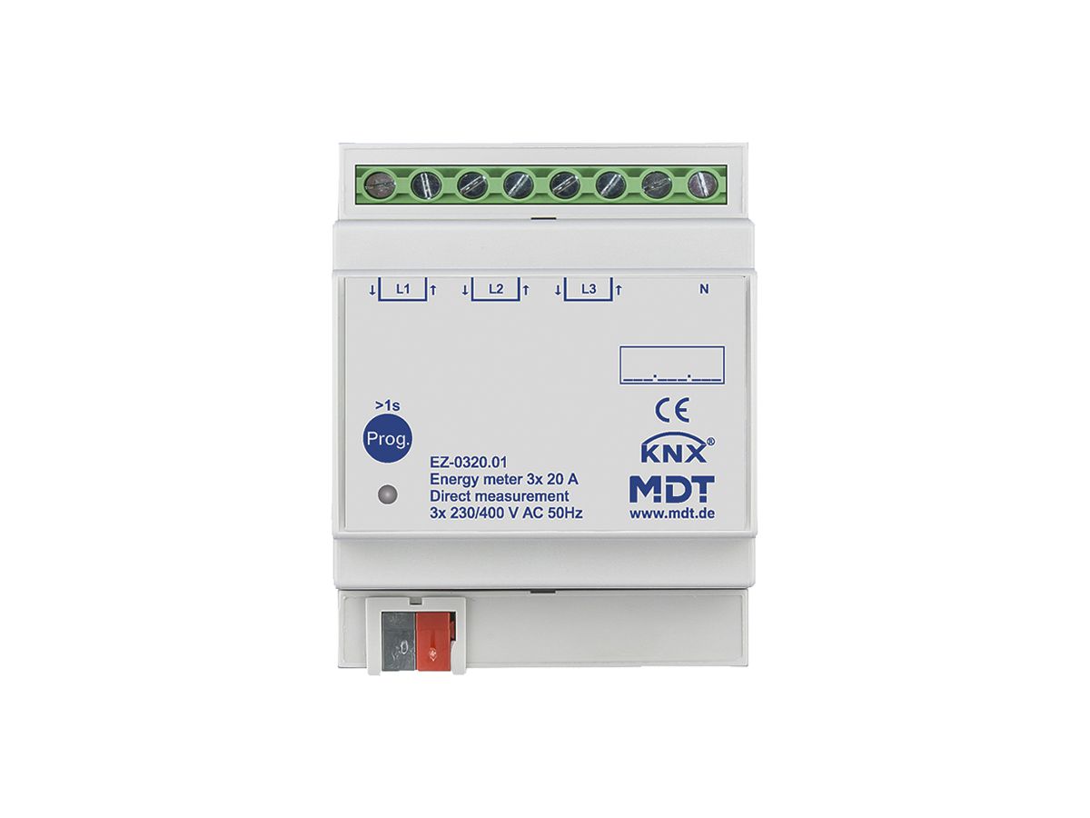 REG-Energiezähler KNX MDT EZ-0320.01 1L/3L 20A Direkt 4UM