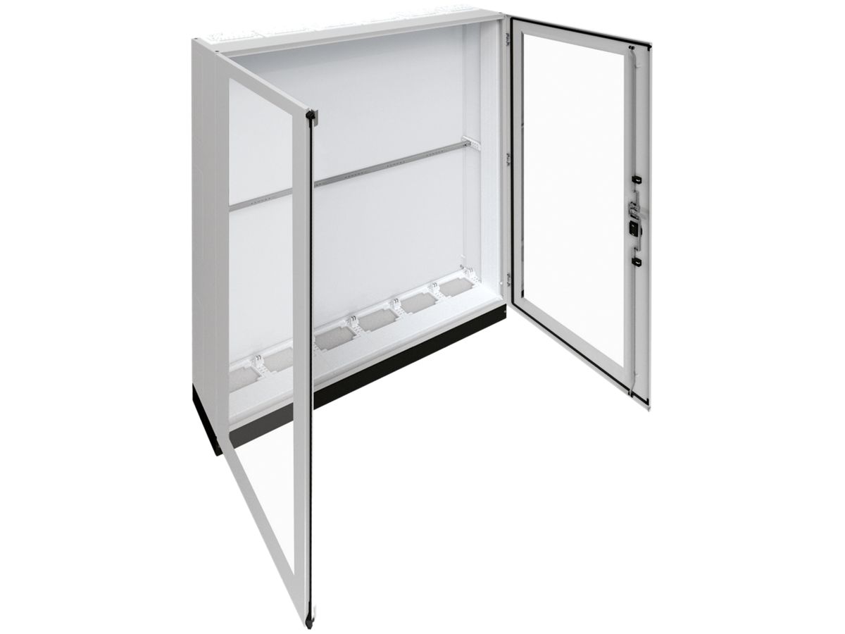Schrank Hager univers SKII 1850×1550×275mm mit Sockel 100mm+Tür transparent IP55