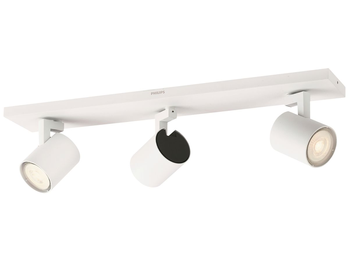 Deckenleuchte myLiving Runner, GU10 3×3.5W 2700K LED 90×109×480mm IP20 weiss