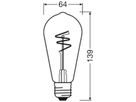 LED-Lampe LEDVANCE Vintage 1906 E27 3W 45lm 1800K klar kupfer DIM Ø64×139