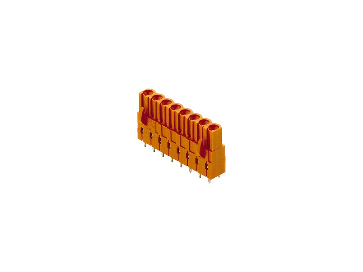 Buchsenleiste Weidmüller BLL geschlossen THT 5.08mm 5L 180°, 3.2mm orange