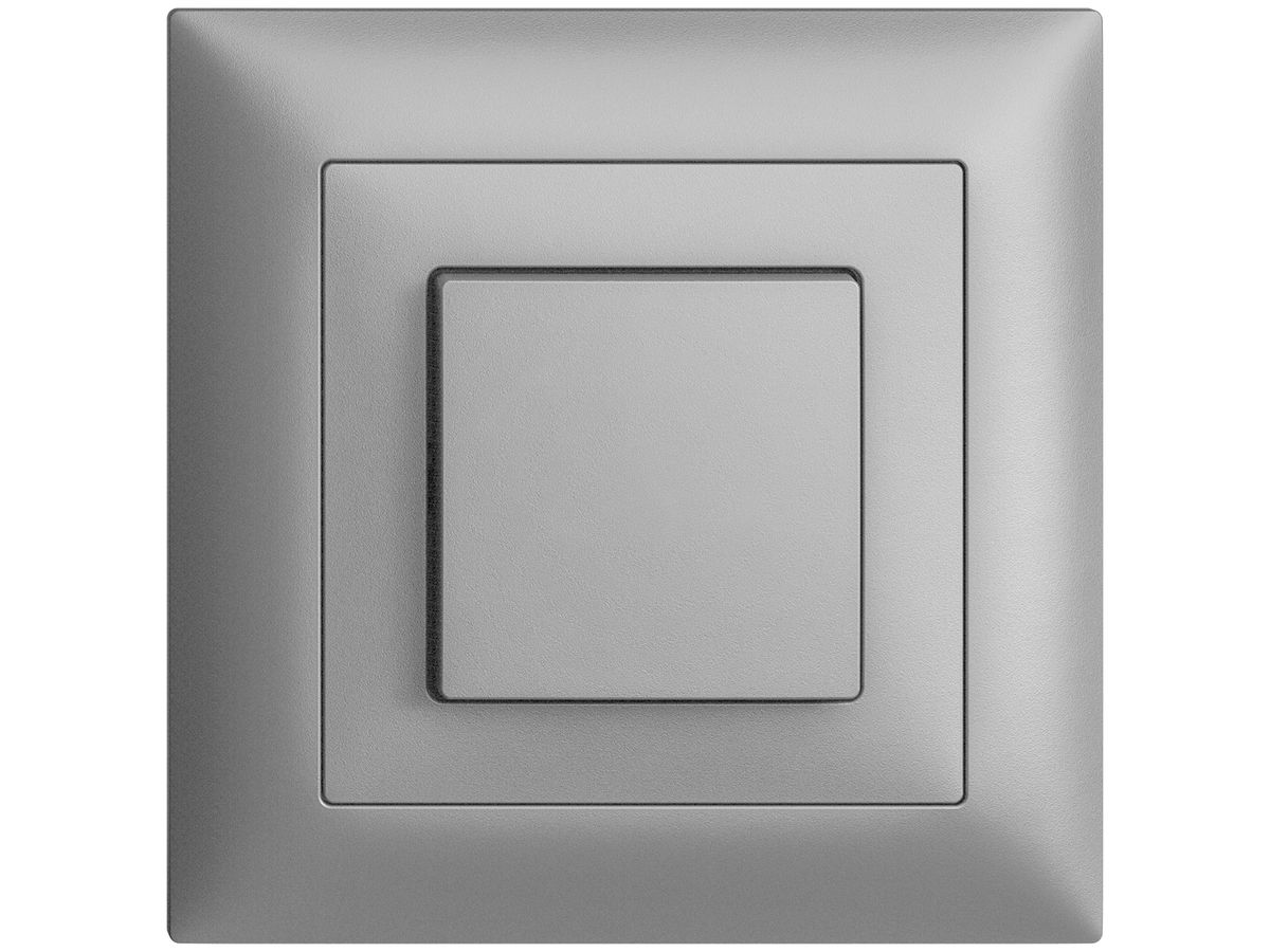 UP-Frontset EDIZIOdue silver 88×88mm für Druckschalter