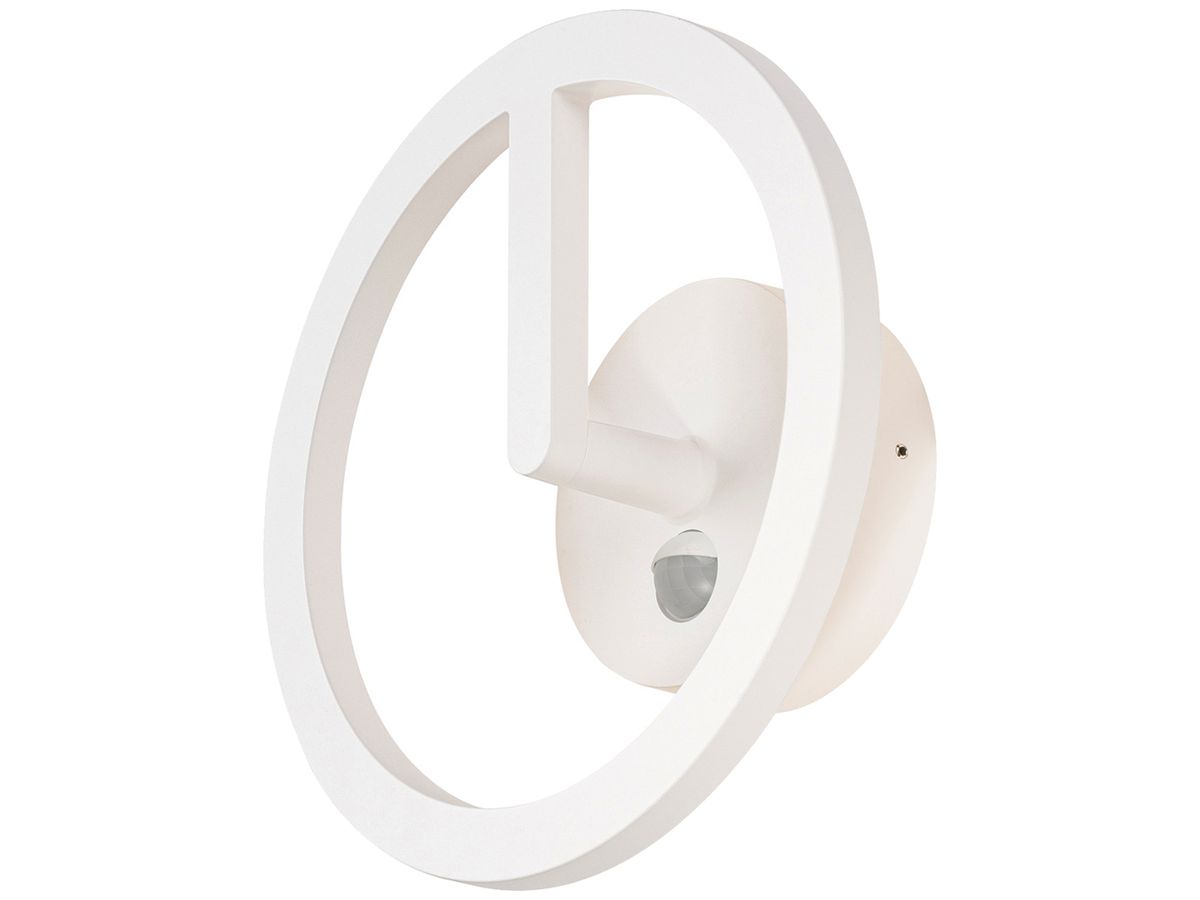LED-Wandleuchte SLV Q-RING Sensor 10W 950lm 3000K IP54 Ø270×110mm weiss