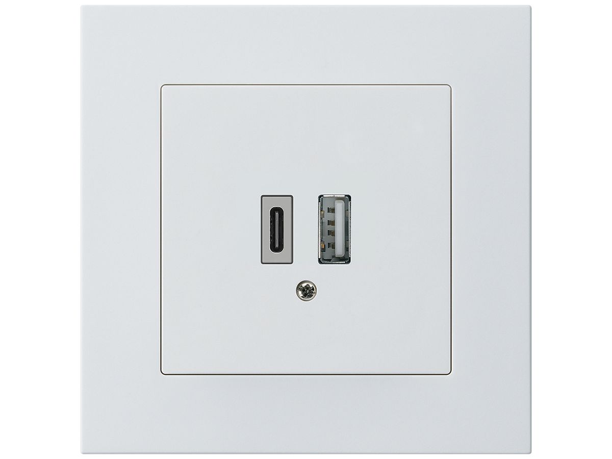 UP-USB-Ladesteckdose kallysto.pro 18W PD 1×Typ A+1×Typ C weiss