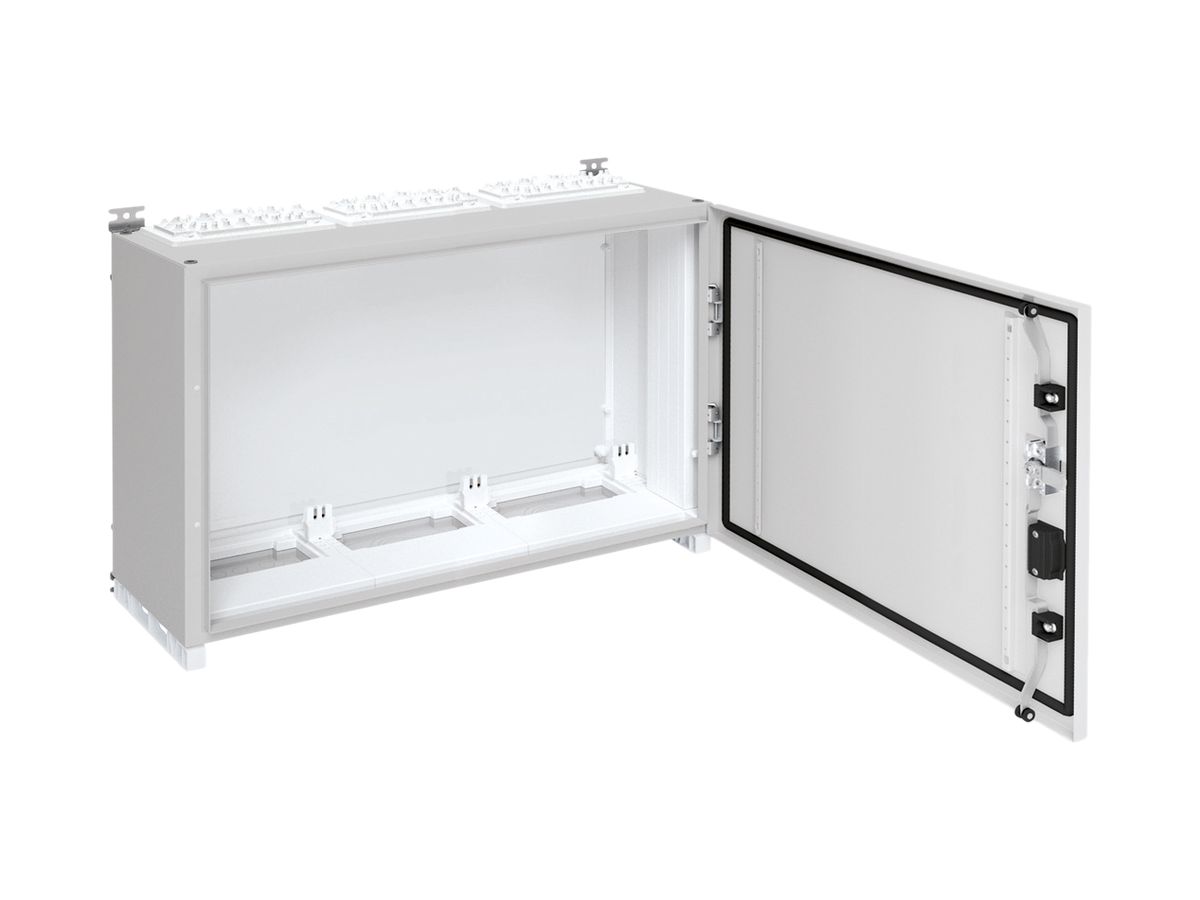 Wandschrank Hager univers mit Volltür SK II IP55 500×800×275mm RAL 7035