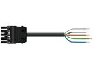 Anschlussleitung WAGO 5×1.5mm² Bu 5m schwarz