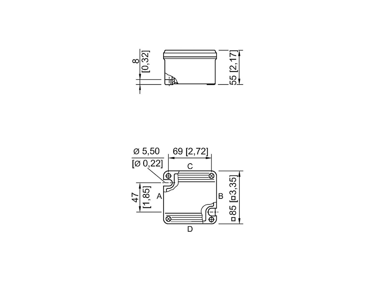 Abzweigdose 8118 Ex-i4 Klemmen 3 Einführungen, IP66