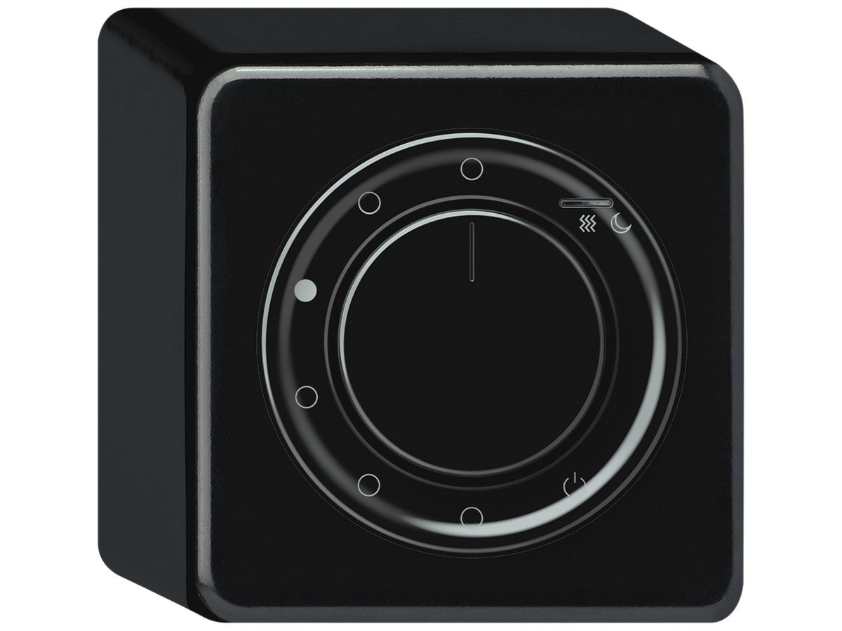 AP-Raumthermostat origin An/Aus 230VAC 16A 88×88mm schwarz