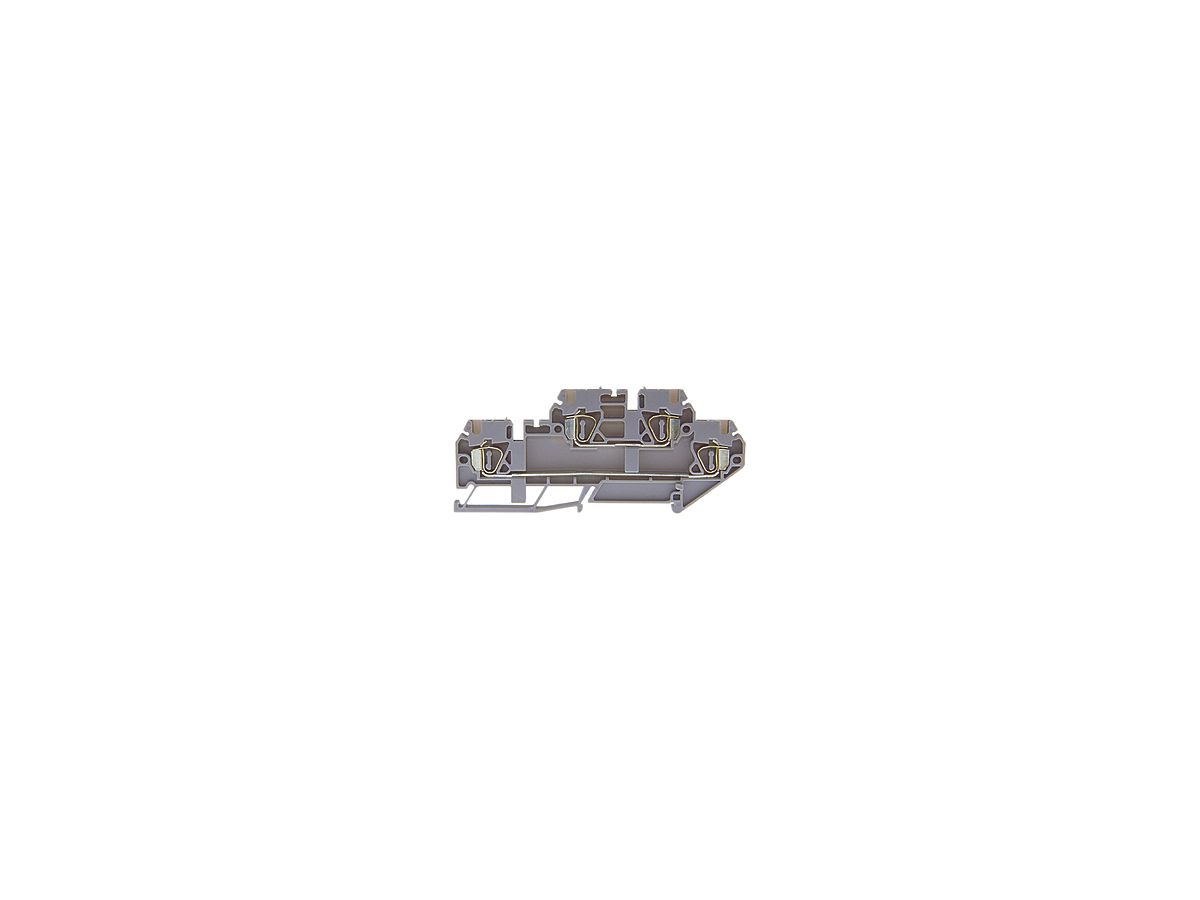 Durchgangs-Reihenklemme Woertz 0.2…2.5mm² 16A 300V Federzuganschluss 2×2 TH35 gu