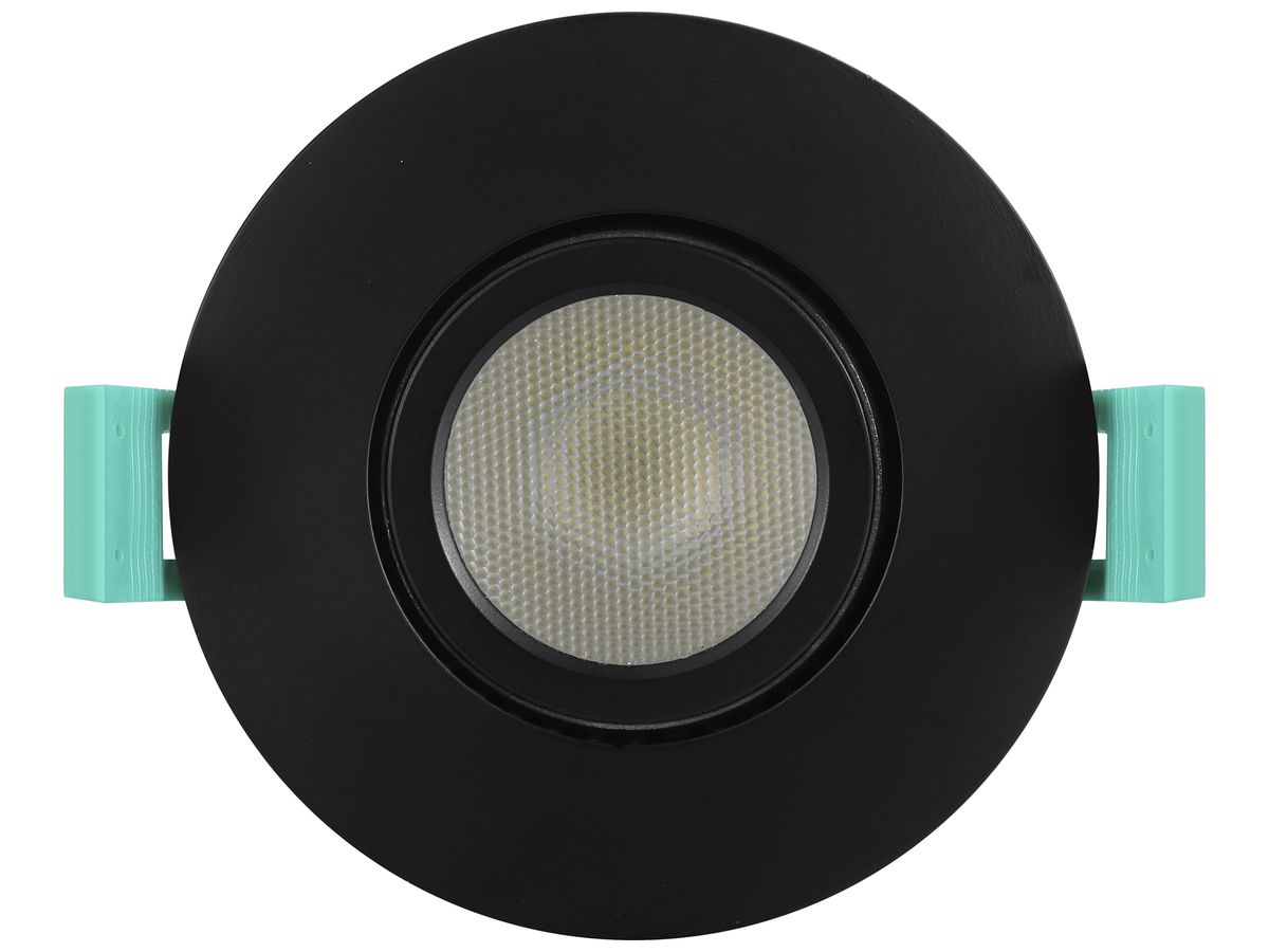 LED-Downlight Sylvania OBICO 5.4W 530lm 927/930/940 IP65 38° DIM Ø81mm schwarz