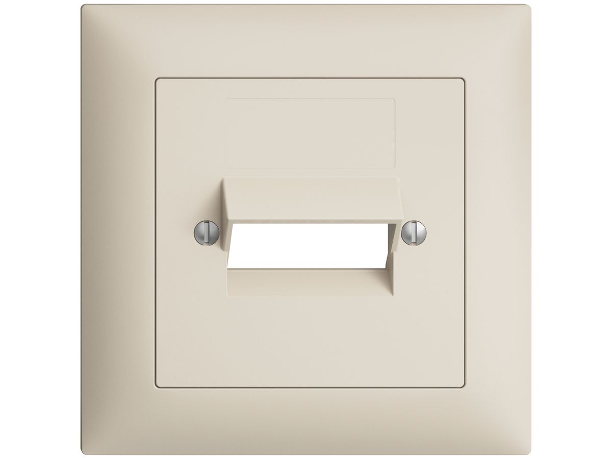 Frontset EDIZIOdue crema 88×88mm 2×RJ45