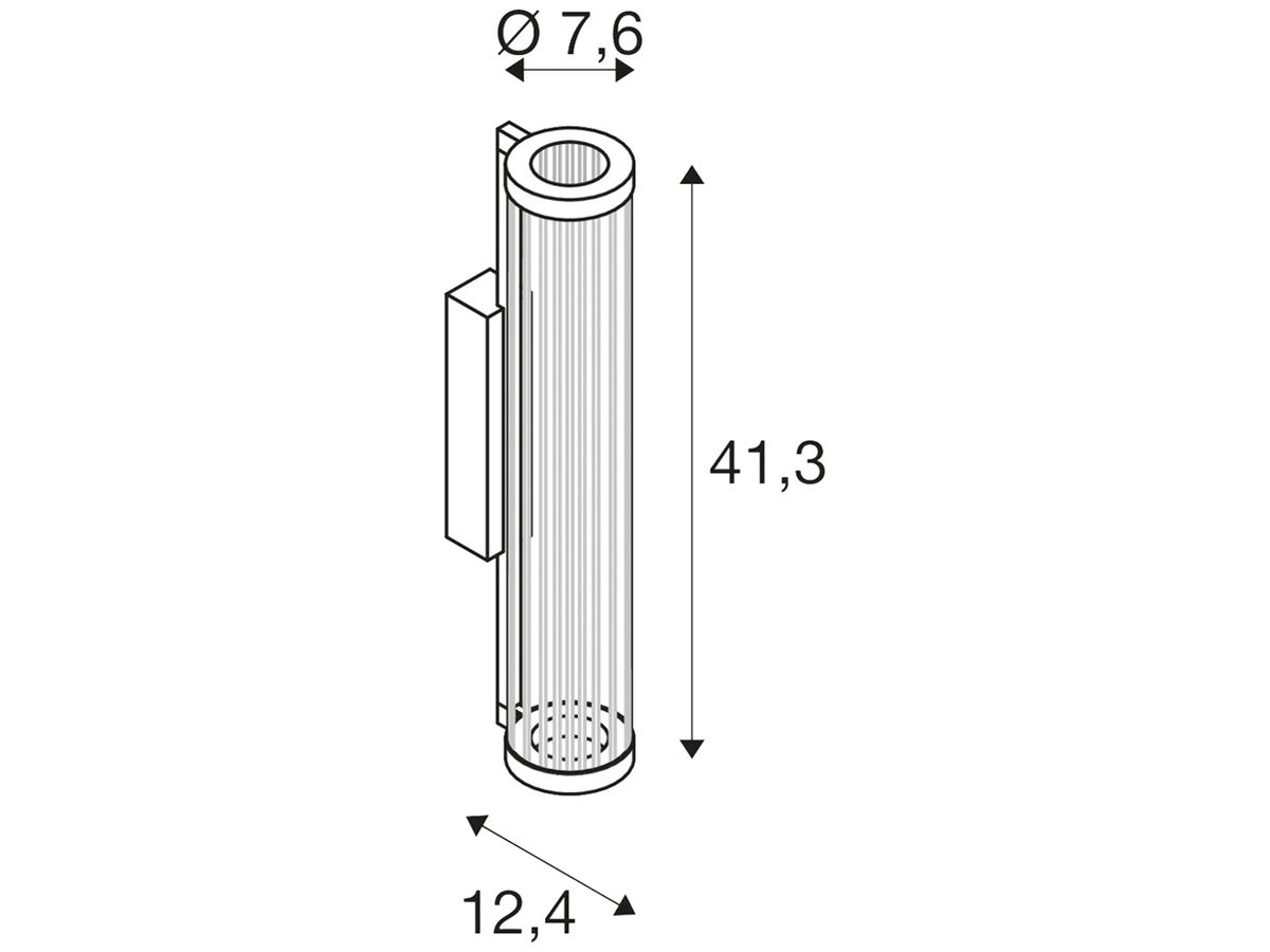 LED-Wandleuchte SLV QUIMERA 8.2W 320lm 927/930 DIM Ø76×413mm Kupfer