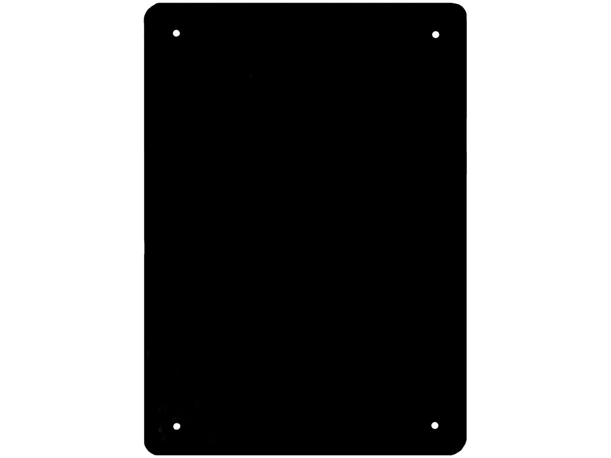 UP-Abdeckplatte 3×2 4 Befestigungslöcher schwarz