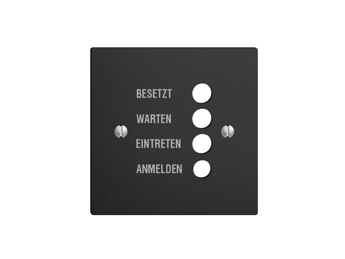 Frontplatte EDIZIOdue schwarz, deutsch